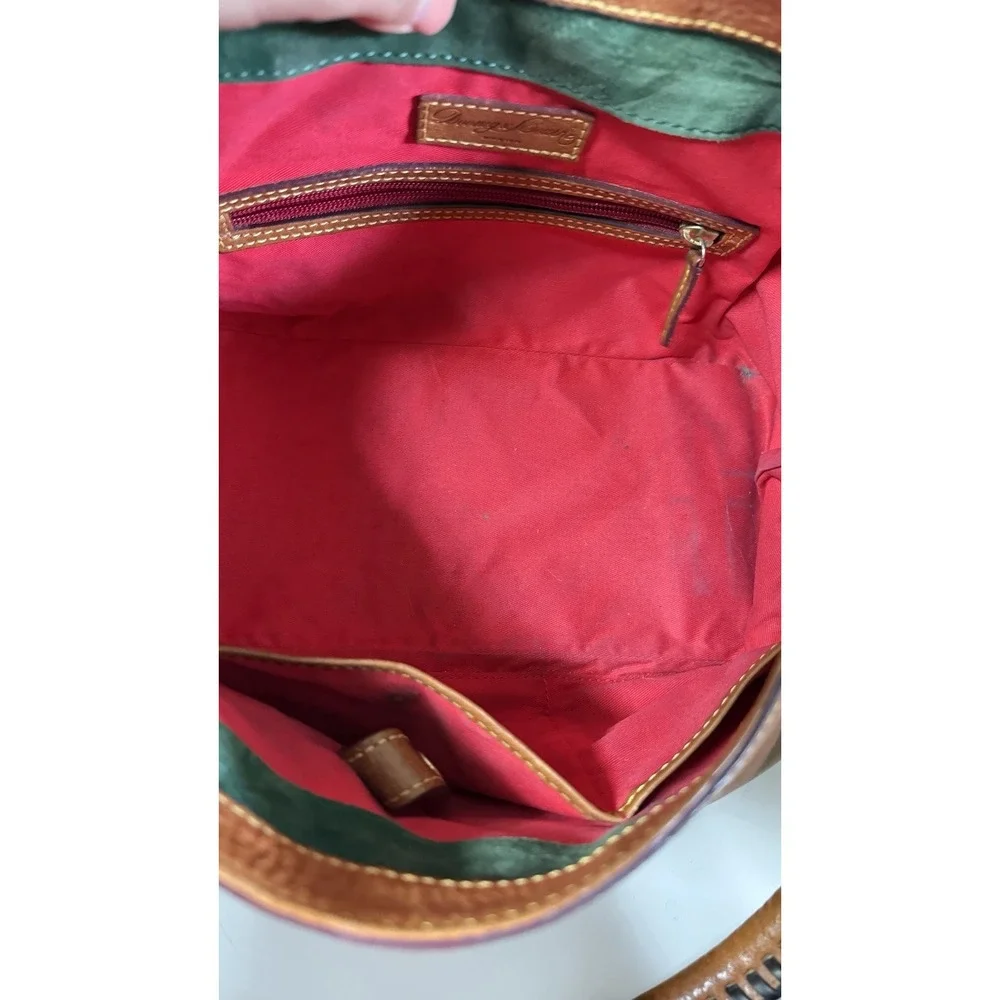 DOONEY & BOURKE Florentine Brown Leather Flap Satchel Handbag Women's‎ Purse